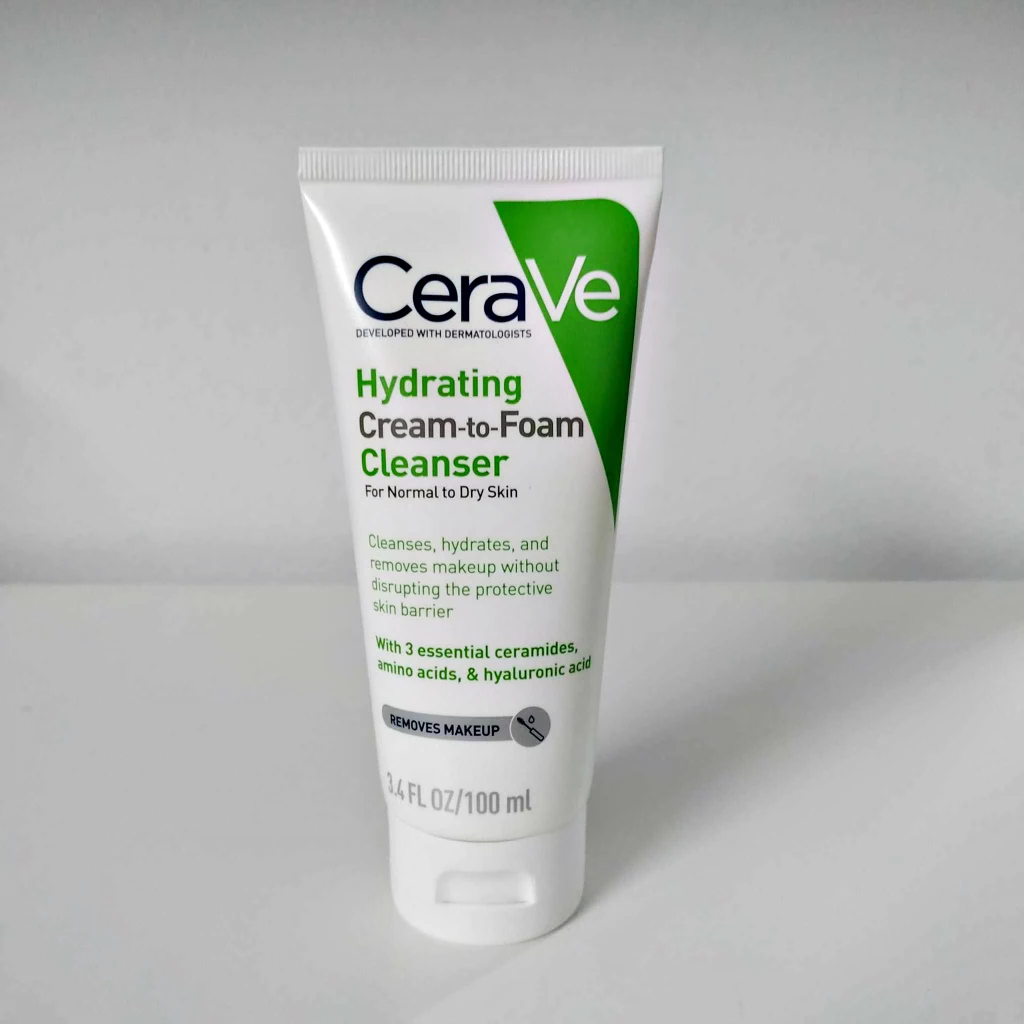 เซราวี ไฮเดรติ้ง ครีม-ทู-โฟม คลีนเซอร์ 100 ml. (CeraVe Hydrating Cream-to-Foam Cleanser) 100 ml.