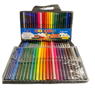 ราคาถูก!ยกแพ็ค! ปากกาสีเมจิก็ 24 สี สีสวย คมชัด เขียนลื่นสีเมจิก็สีสันสดใส ราคายกแพ็คสุดคุ้ม