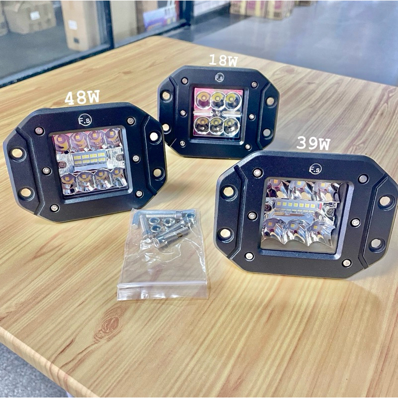 แพ็คคู่2ดวง ไฟฝังกันชน ไฟสปอร์ตไลท์LEDแบบฝังกันชน แอลอีดีรถยนต์ รถบรรทุก 12-24Vใส่ได้
