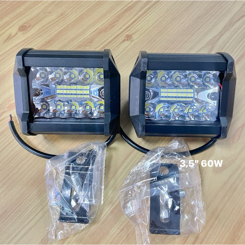 แพ็คคู่2ชิ้น ไฟสปอร์ตไลท์LED 60W 12-24V ไฟหน้า ไฟถอย ไฟส่องสว่าง