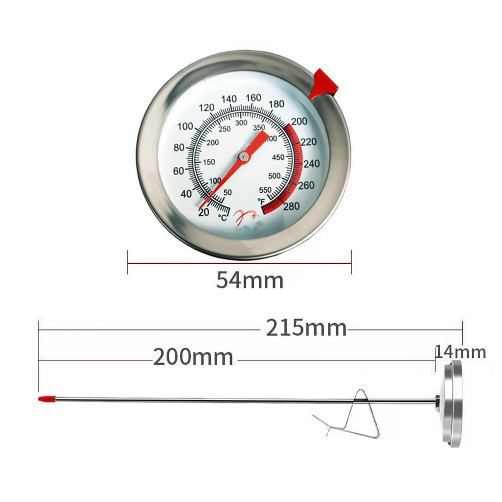 เครื่องวัดอุณหภูมิอาหาร เกรดอาหาร วัดน้ำมัน เครื่องวัดอุณหภูมิทอดอาหาร เครื่องวัดอุณหภูมิ / กาแฟน้ํามันร้อนสแตนเลส / แคล - รูปที่ 7