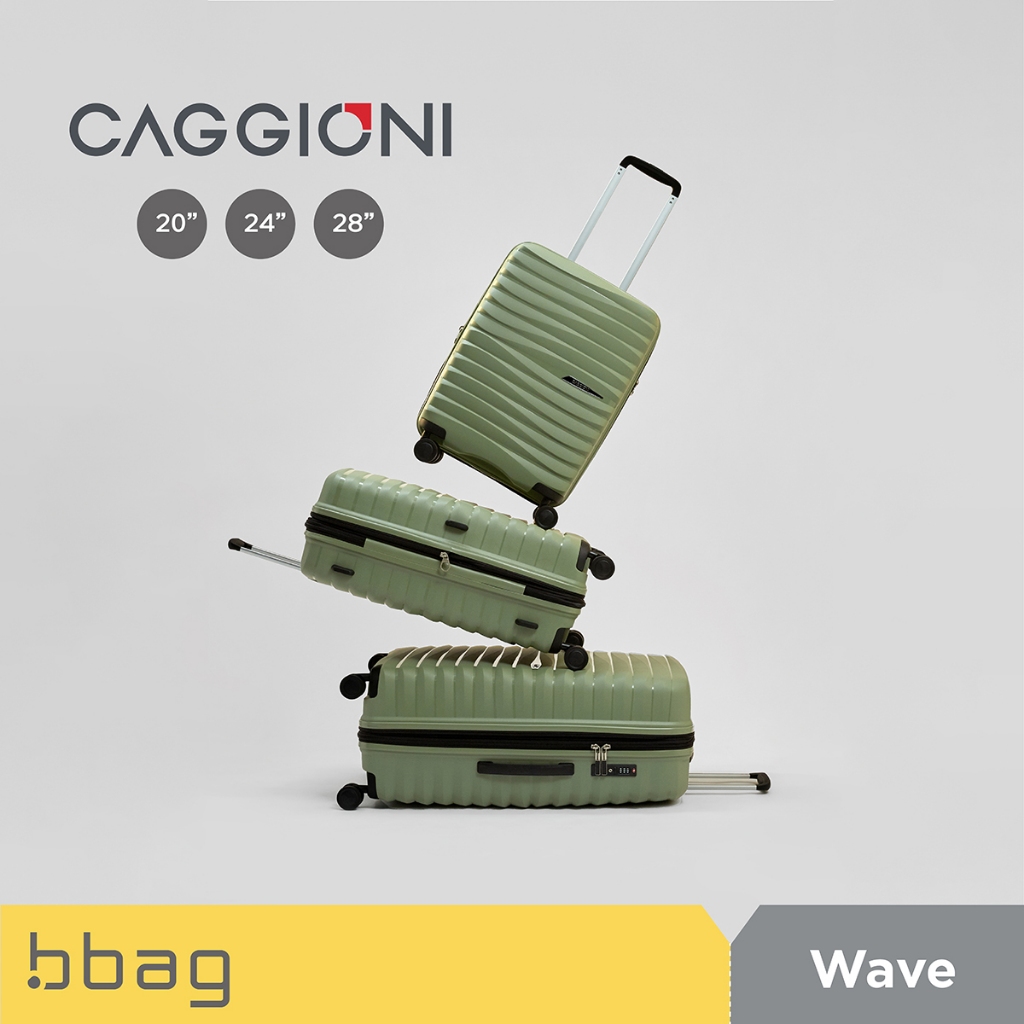 CAGGIONI กระเป๋าเดินทาง รุ่นเวฟ C23061 (Wave) : สีเขียว