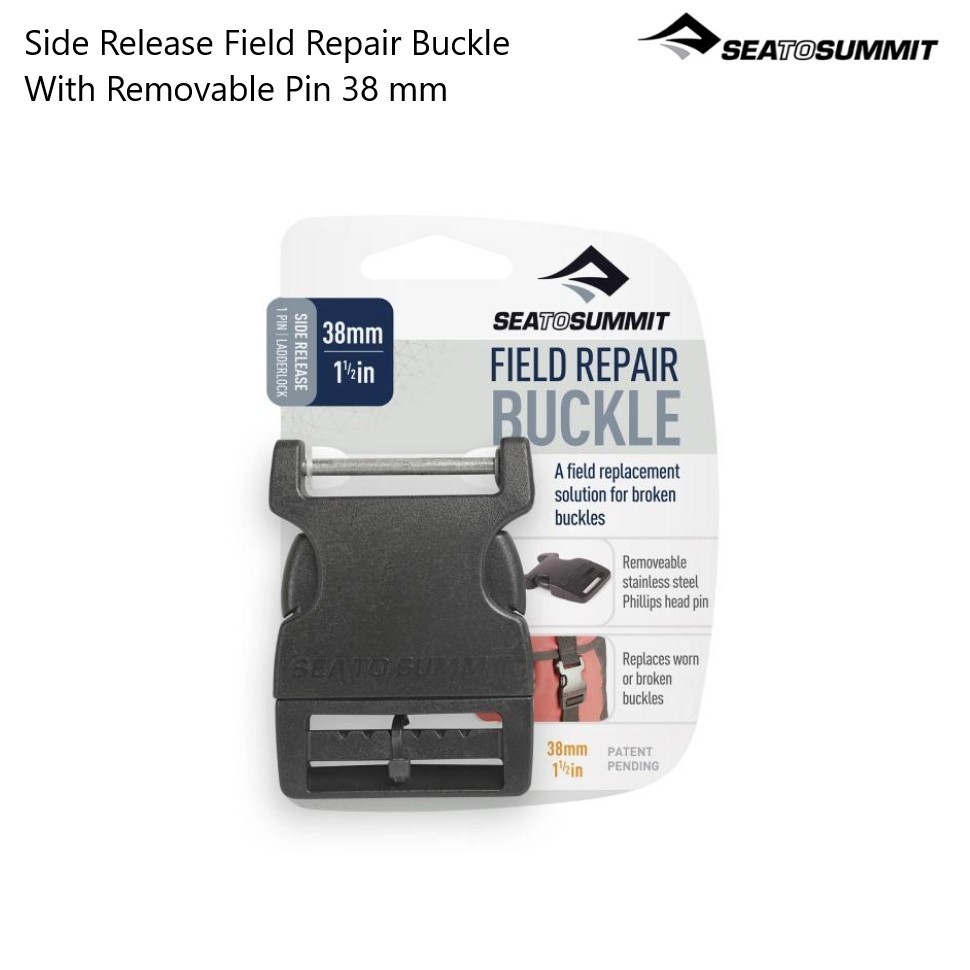 Sea To Summit Side Release Field Repair Buckle With Removable Pin 38 mm ตัวล็อคสายกระเป๋า ขนาด 38 มิลลิเมตร สำหรับซ่อมหรือเปลี่ยน ใช้งานง่ายกับ Dry Bag ทุกแบบ