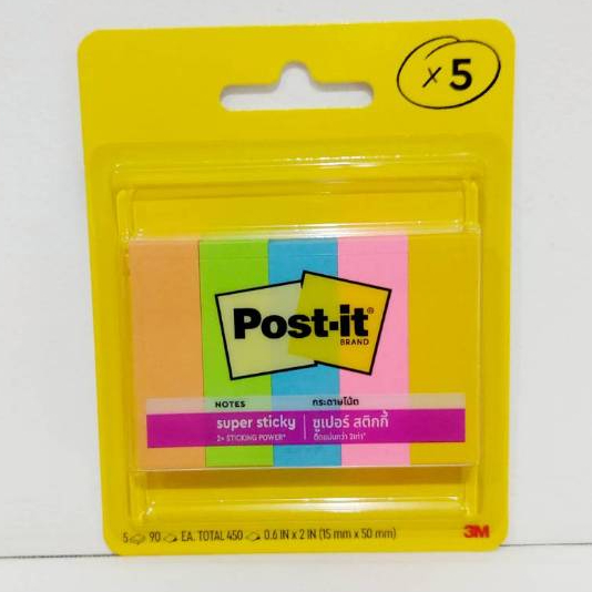 โพสต์อิท  (กระดาษ) รุ่น670-5SSAU ขนาด 15มม*50มม.