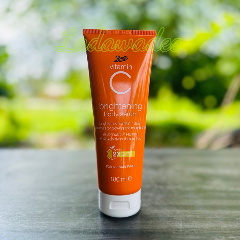 Boots Vitamin C Brightening Body Serum 180 ml บู๊ทส์ วิตามิน ซี ไบร์ทเทนนิ่ง บอดี้ ซีรั่ม 180 มล