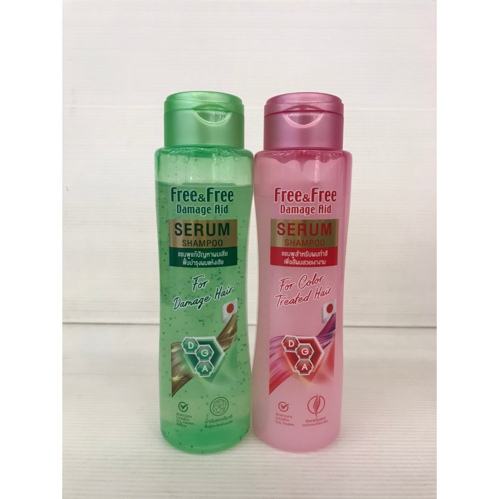 (มี 2 สูตร) Free&Free Damage Aid Serum Shampoo (300 มล.) ฟรี แอนด์ ฟรี เซรั่มแชมพู