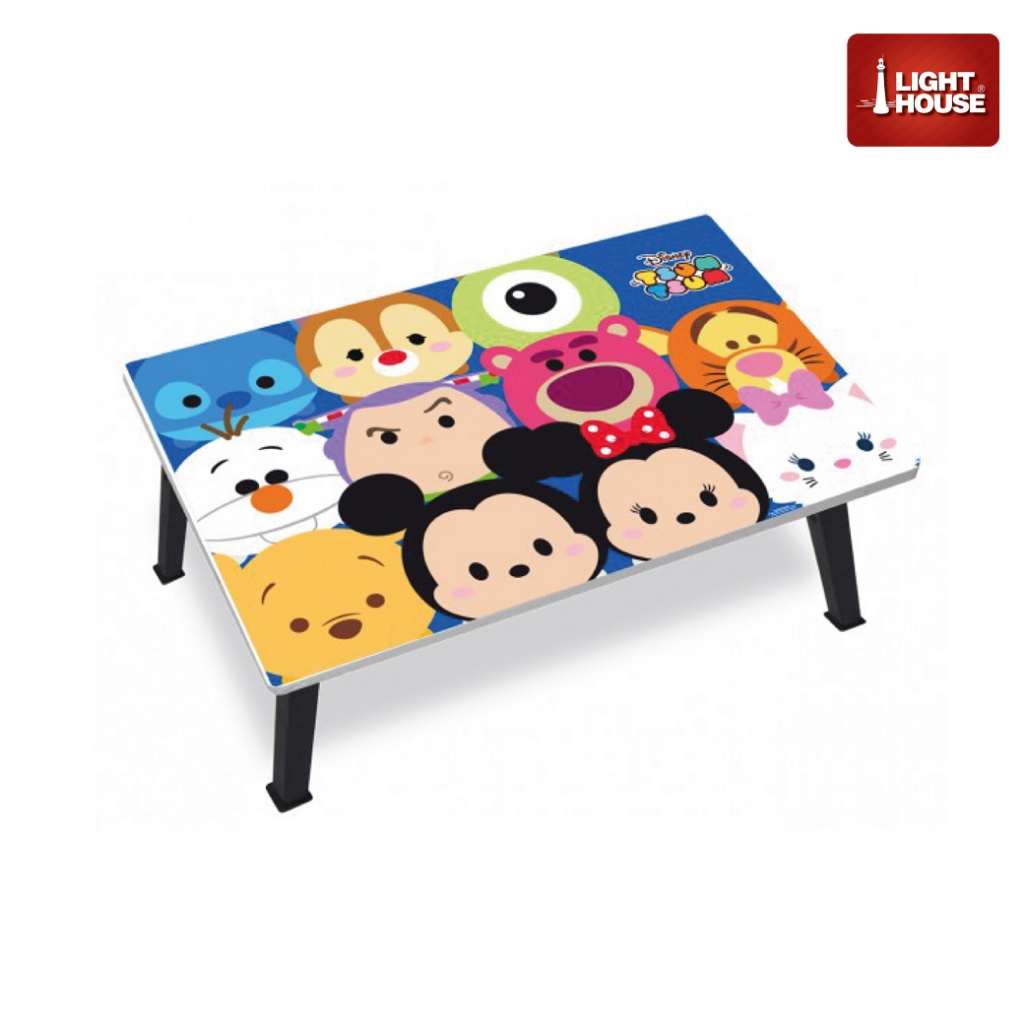 [ ฟรี ลูกบอลชายหาด ] โต๊ะญี่ปุ่น พับ ขนาด 40x60 ซม. ลายการ์ตูนซูมซูม Tsum Tsum (B) ลายสิขสิทธิของแท้