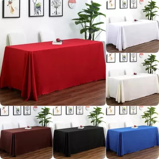 พร้อมส่ง ผ้าคลุมโต๊ะยาว ผ้าคลุมโต๊ะเหลี่ยม ผ้าโพลีเอสเตอร์ Premium Grade