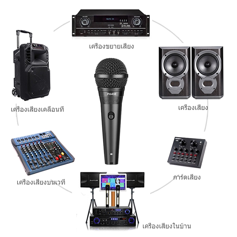 ไมค์สายของแท้ PGA48/PGA58 แท้ 5เมตร สาย,microphone,ไมค์สาย,ไมค์ร้องเพลง,ไมค์คาราโอเกะ,ไมค์สายอย่างดี,ไมโครโฟน