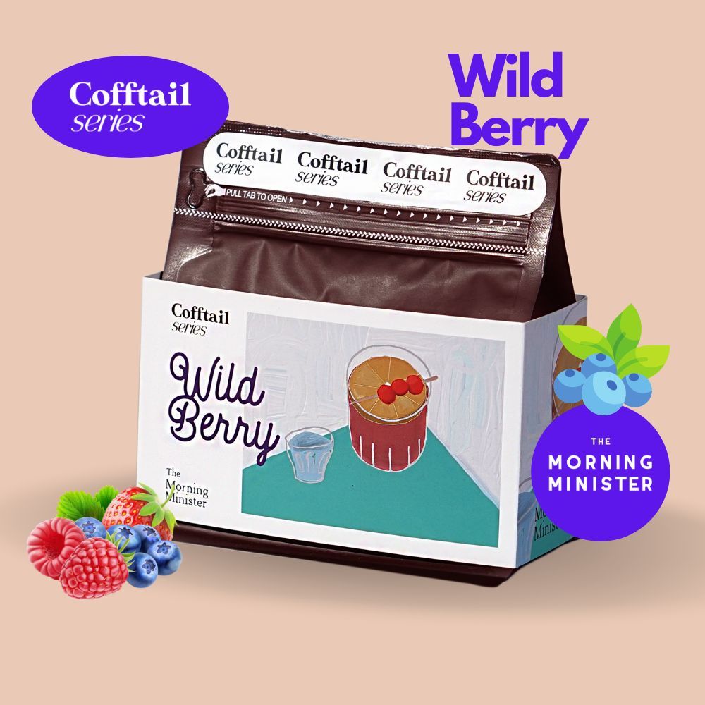 Wild Berry Coffee Bean -- เมล็ดกาแฟหมักกลิ่นไวลด์เบอร์รี่ Cofftail Series ขนาด 250กรัม