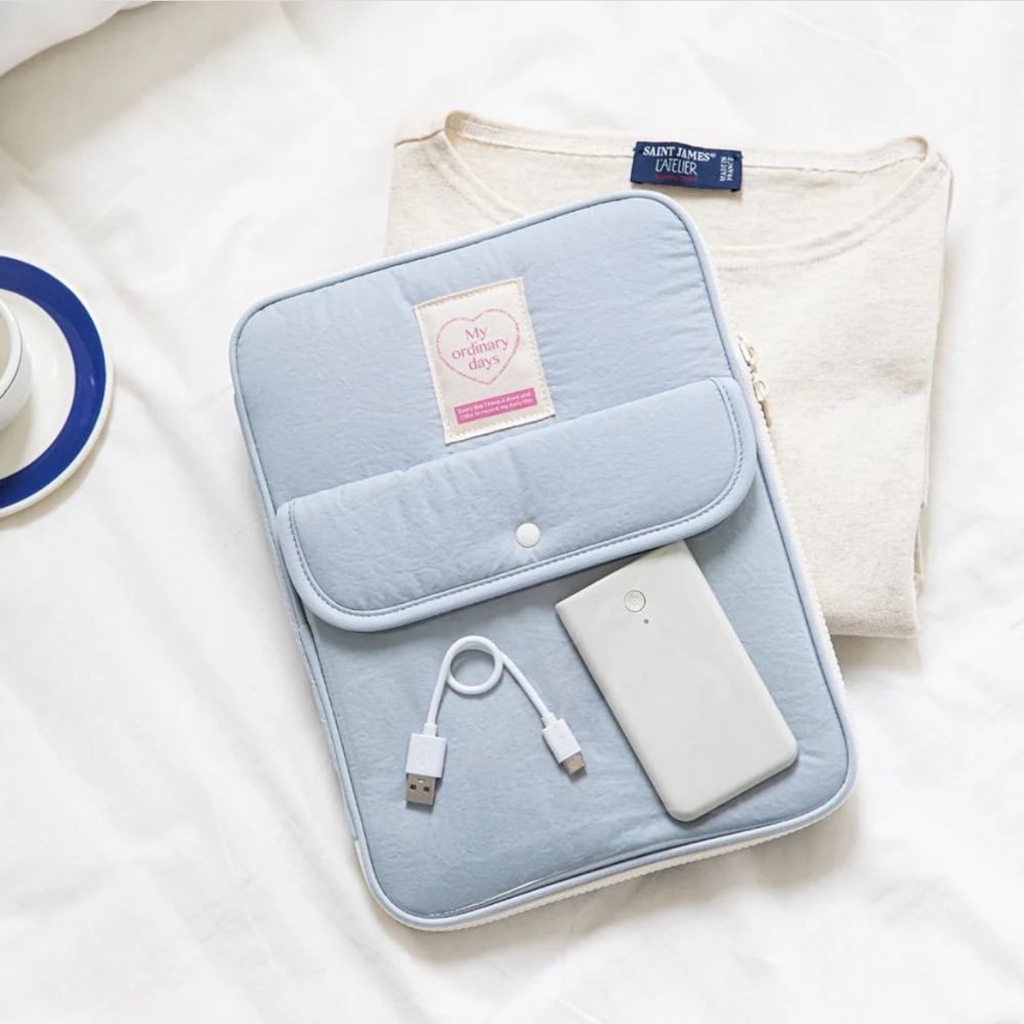 🇹🇭B.wishes กระเป๋าใส่แท็บเล็ต สำหรับไอแพด ipadbag กระเป๋าโน้ตบุ๊ค ขนาด 11" 13" สีพาสเทล ช่องเยอะ สไต