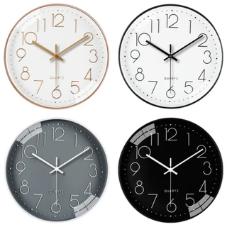 นาฬิกาแขวนผนัง 12นิ้ว 30cm wall clock นาฬิกา เรียบง่ายทันสมัยทรงกลม เข็มเดินเรียบ