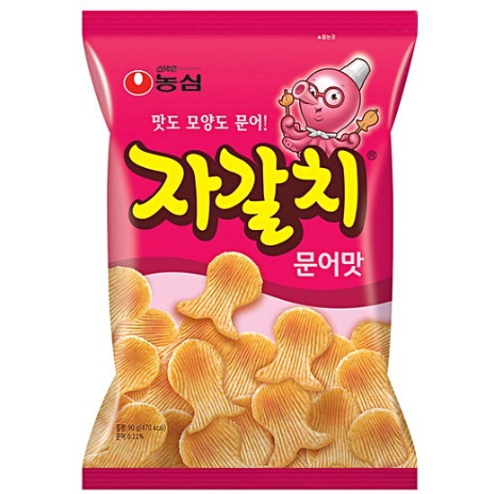 ขนมเกาหลี ทาโก้ ชิพ ซีฟู้ด เฟลเวอร์ 60g (ขนมอบกรอบรสปลาหมึก) TAKO CHIPS SEAFOOD FLAVOR 농심 자갈치