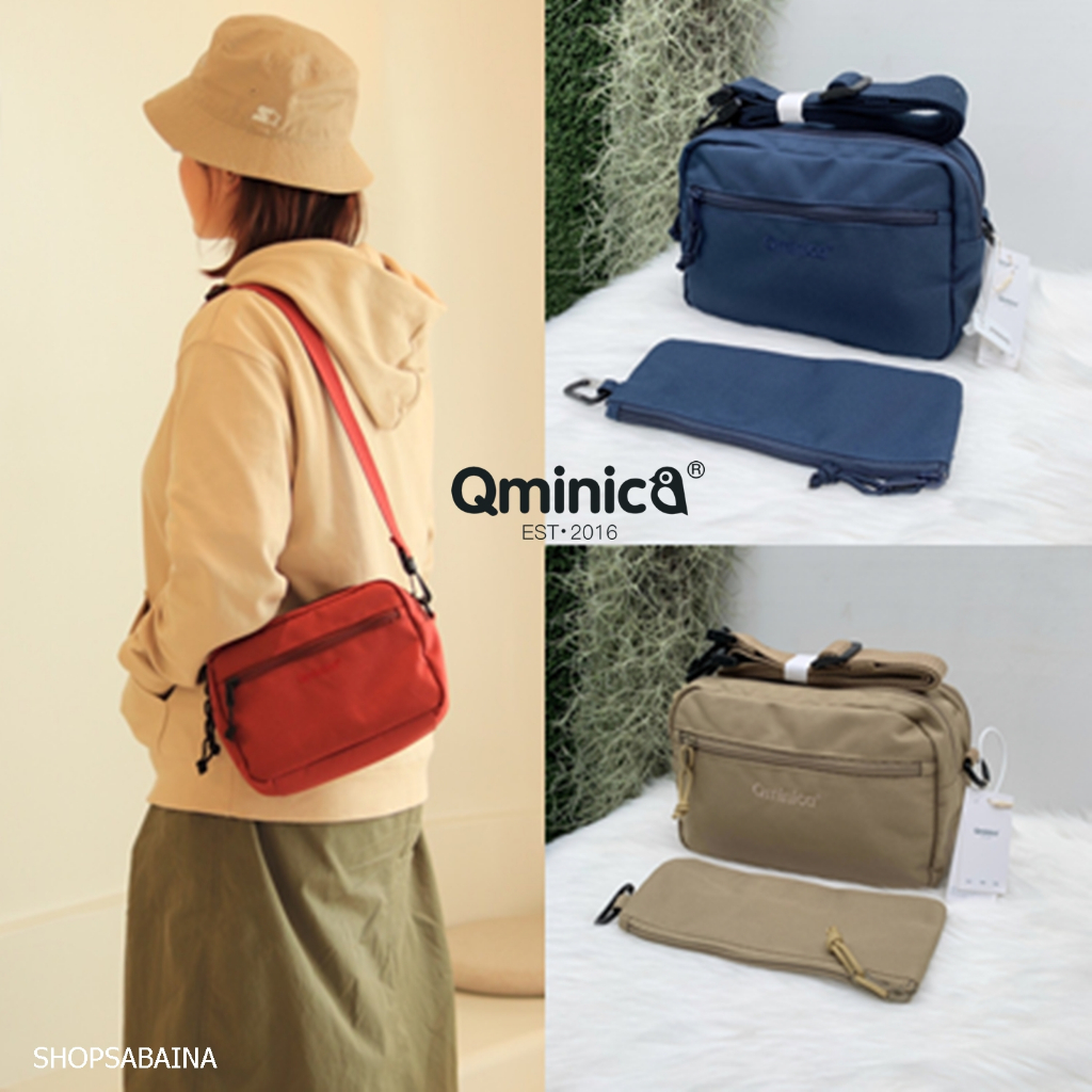 Qminica canvas mini shoulder bag กระเป๋าสะพายข้าง
