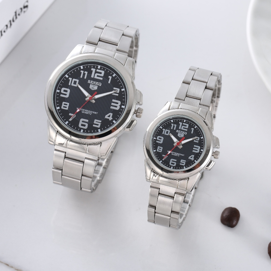 นาฬิกาผู้หญิง Senkq หน้าปัดดิจิตอลทรงกลมกันน้ํานาฬิกาผู้ชายสายสแตนเลสแกนควอตซ์ญี่ปุ่นรุ่น 03 - รูปที่ 2