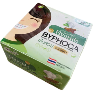 ยาสีฟันบายโภคา 3 ชิ้น แบบกล่องสีเขียว ฟลูออไรต์ Byphoca ของแท้มีรหัส