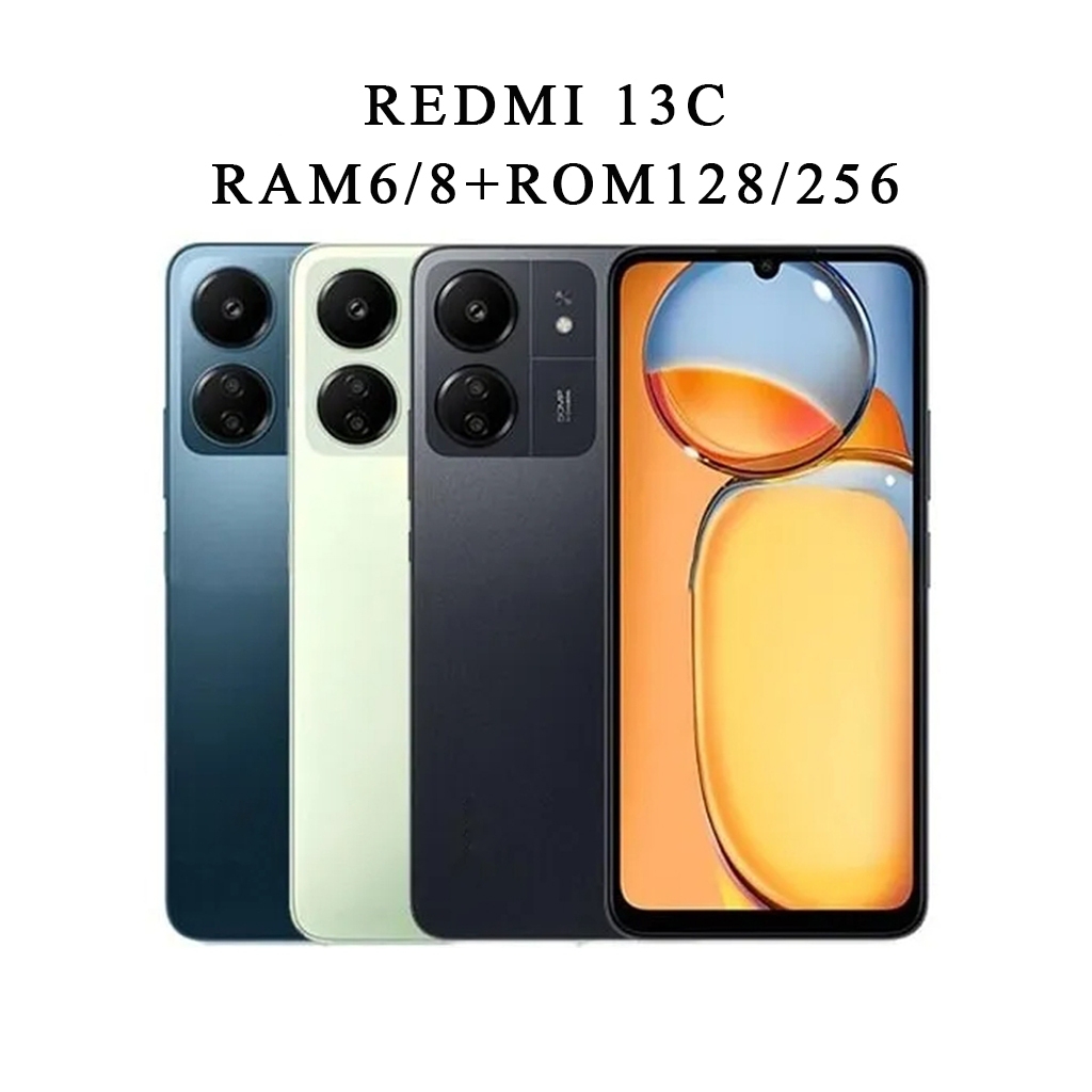 [NEW] โทรศัพท์มือถือ รุ่น redmi 13C (6/128GB)| (8/256GB) | หน้าจอ 6.74 นิ้ว | แบต 5000 mAh | เครื่องแท้ศูนย์ไทย