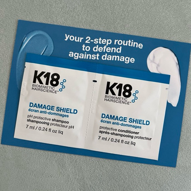 K18 damage shield shampoo+conditioner (tester)