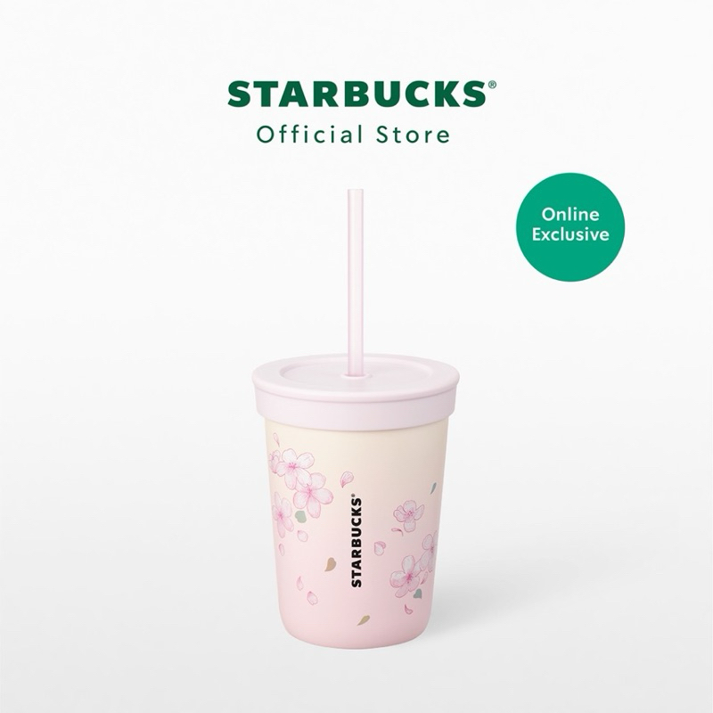 Starbucks Stainless Steel Cherry Blossom Petals Cold Cup 12oz