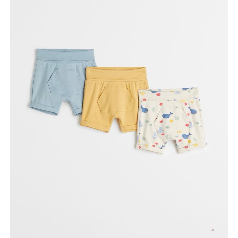 H&M 3 pack jersey short 1-2 Month
