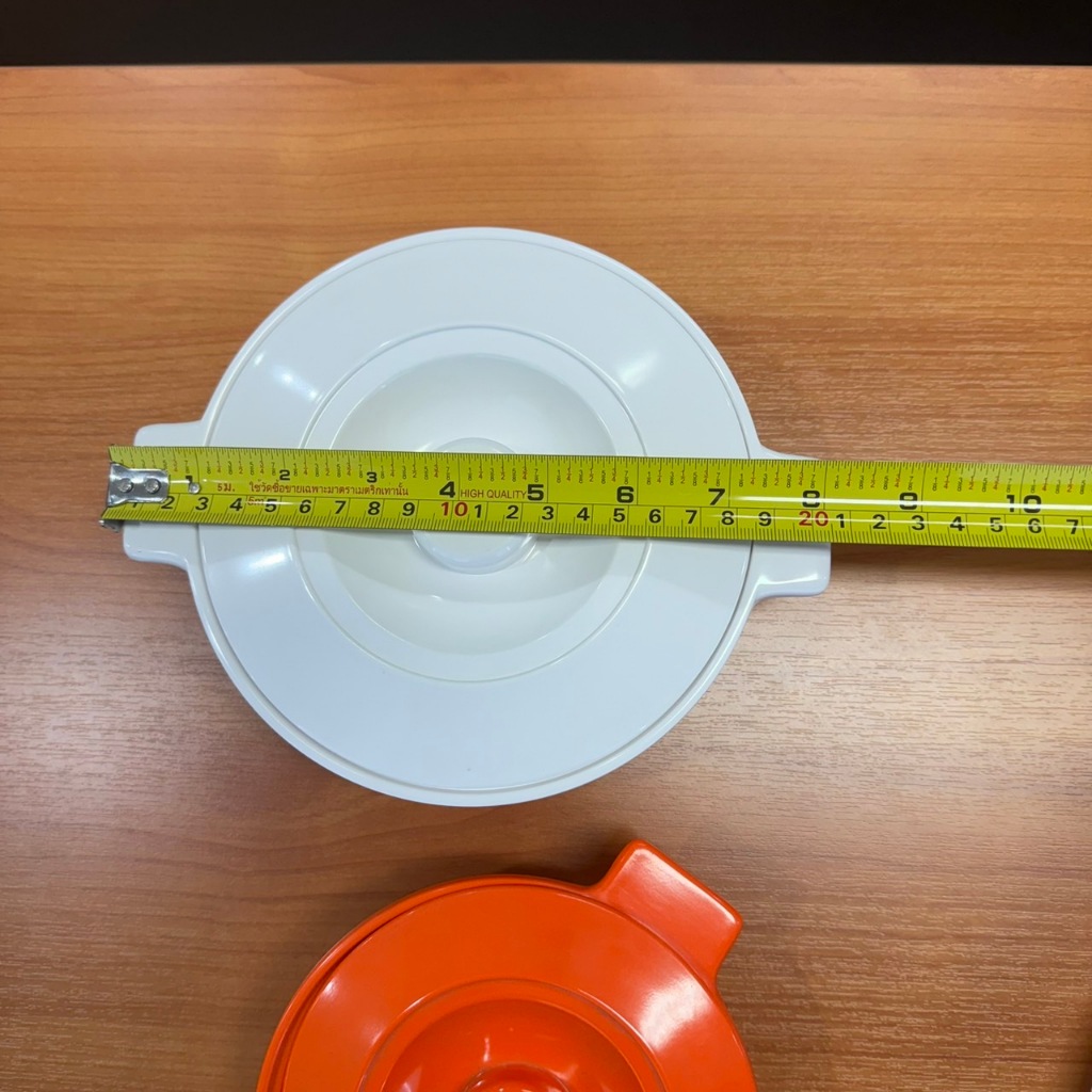 SB Melamine ชามมีฝาเมลามีน ถ้วยข้าวต้ม ชามกลมมีฝาเมลามีน โถใส่หอมเจียว ชามคนไข้โรงพยาบาล 6-7 นิ้ว BL988 - รูปที่ 3