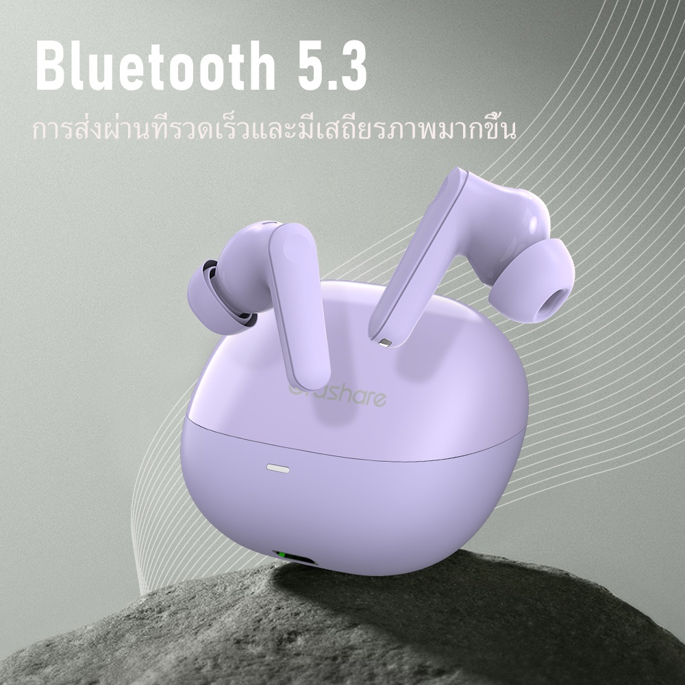 Orashare TW02 หูฟังไร้สายบลูทูธ  เสียงHiFi   หูฟังพร้อมไมโครโฟน ลดเสียงรบกวนแบตเตอรี่อายุการใช้งาน 35 ชั่วโมง