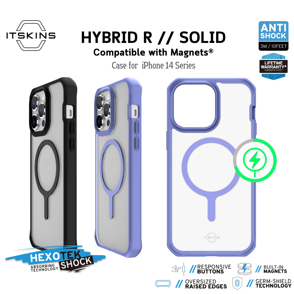 ITSKINS HYBRID R // SOLID Compatible with Magnets® เคสกันกระแทก สำหรับ iPhone 14 Series