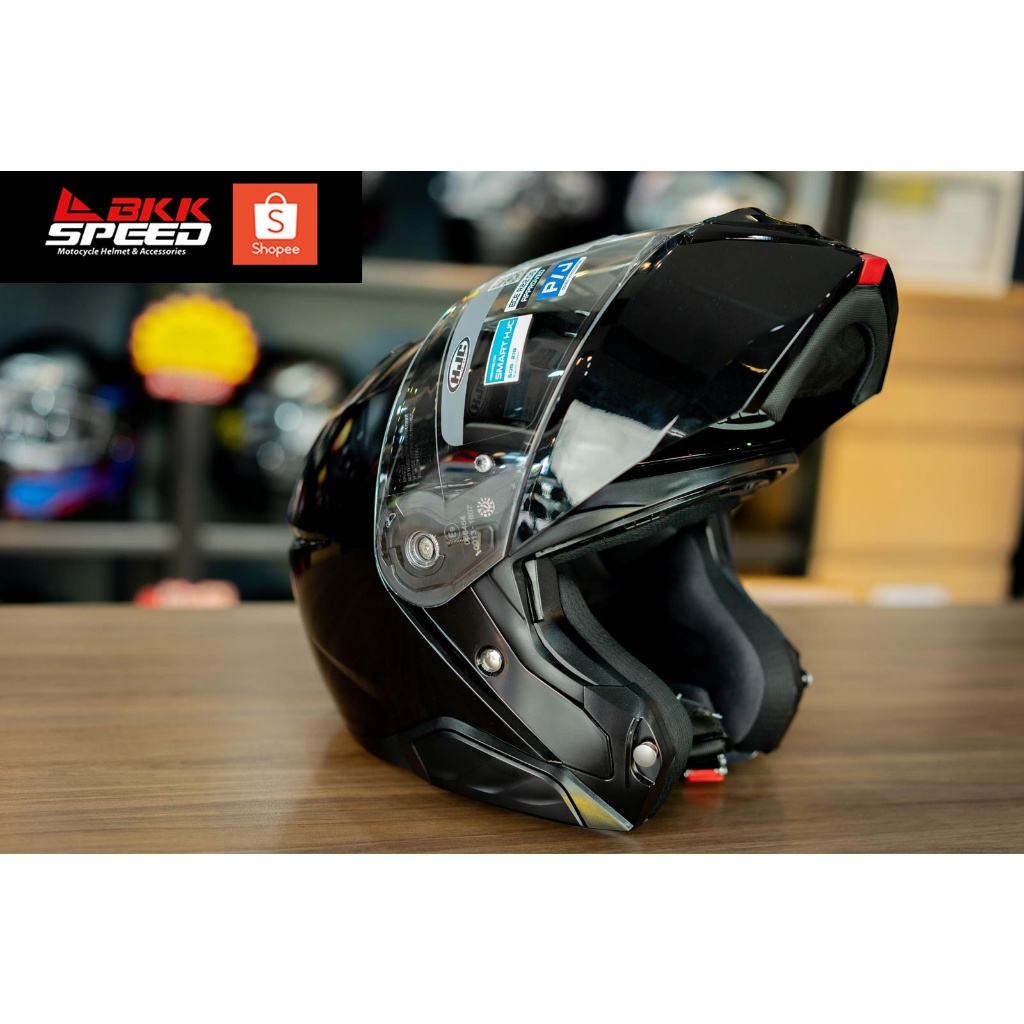 HJC i91 Metal Black ดำเงา ยกคาง ECE R22.06