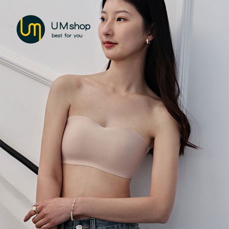 UM Shop บราไร้โครง สายสะพายไหล่ถอดได้ ฟองน้ำบาง ยางกันลื่น สวมใส่สบายไม่รู้สึกร้อน ราคา ถูกที่สุด ดีลบีเคเค แกลเลอรีภาพที่ 5