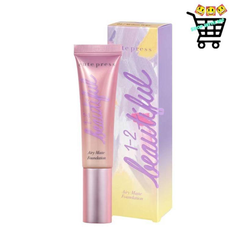 Cute Press 1-2-Beautiful Airy Matte Foundation 30g คิวท์เพรส รองพื้นเนื้อแมท
