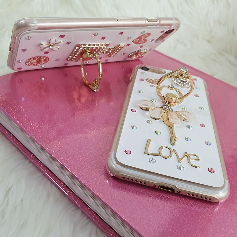พร้อมส่ง!! รุ่น OPPO เคสแฟชั่น หรูหราฟรุ้งฟริ้ง มีแหวนด้านหลังหน้าขาว A54(4G) A91 A74(5G) Reno2 A74(
