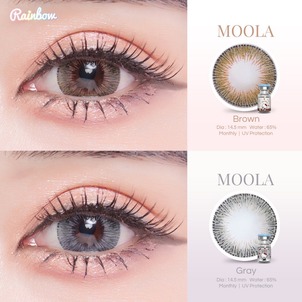 บิ๊กอายตาโต บิ๊กอายตาหวาน  แบรนด์ Rainbow lens ลิขสิทธิ์ sanrio Hello kitty  ค่าอมน้ำ 65 % กรองเเสงUV (เจ้าแรกในไทย) - รูปที่ 2