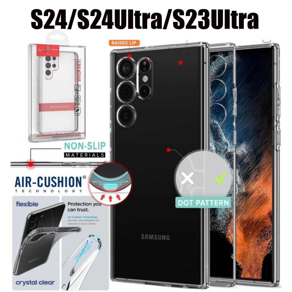 ของแท้ Hoco TPU Case เคสใส Samsung Galaxy S22 S24 S23 ultra S24ultra S23ultra S24Plus S22ultra S23Plus เคสโทรศัพท์มือถื