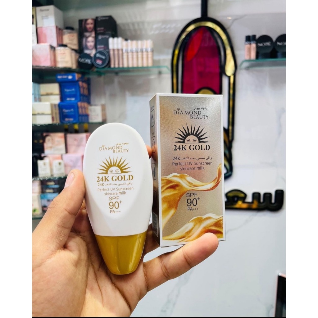 ครีมกันแดดหน้า สูตรน้ำนมพร้อมบำรุง นำเข้า 24K GOLD SPF 90 PA++