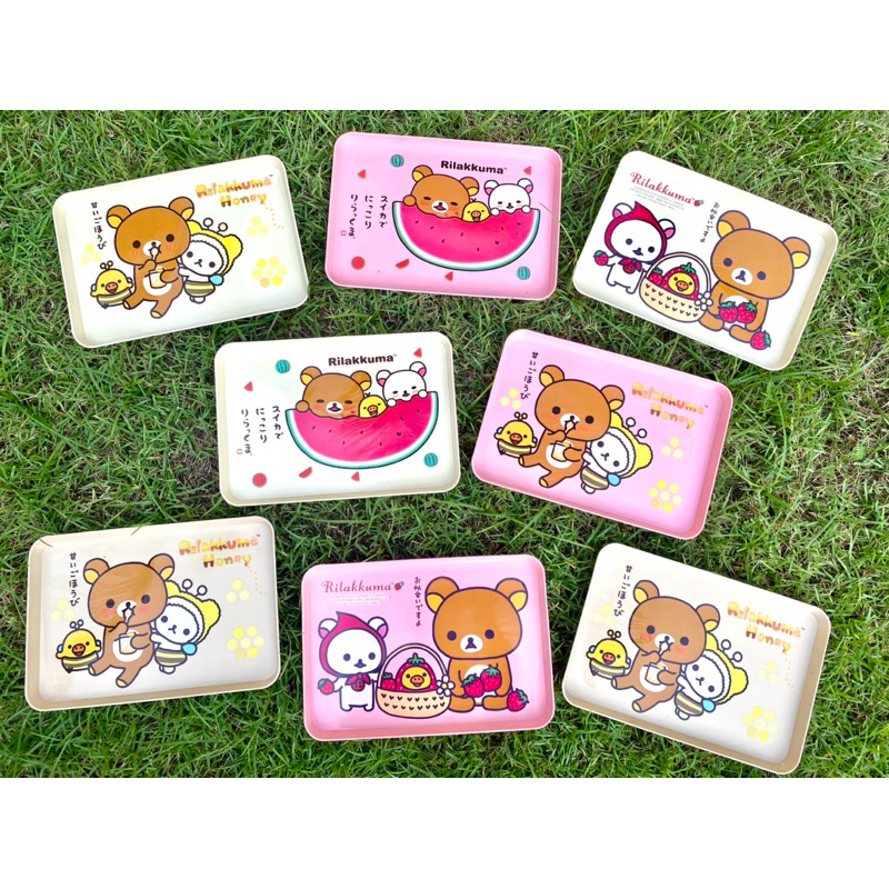 ถาดเหลี่ยมRilakkuma 0904 ถาดลายคุมะ
