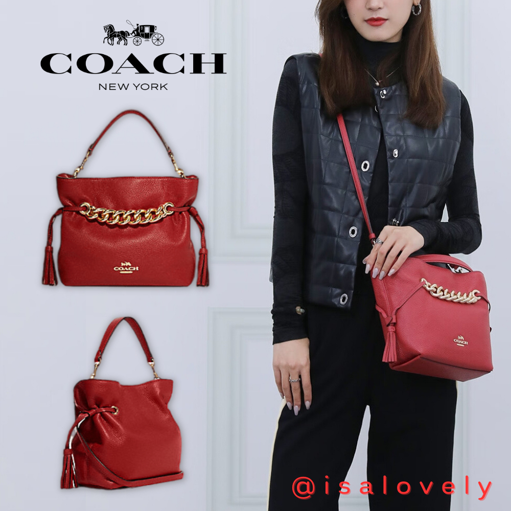 📌Isa Lovely Shop📌  COACH CE555 ANDY CROSSBODY  Color: IM/RED APPLE