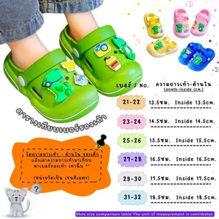 พร้อมส่งในไทย ** รองเท้ารัดส้นเด็ก รองเท้าแตะเด็กหัวโต แต่งการ์ตูนไดโนเสาร์น่ารัก รองเท้าลำลองเด็ก ยางนิ่ม มีกันลื่น