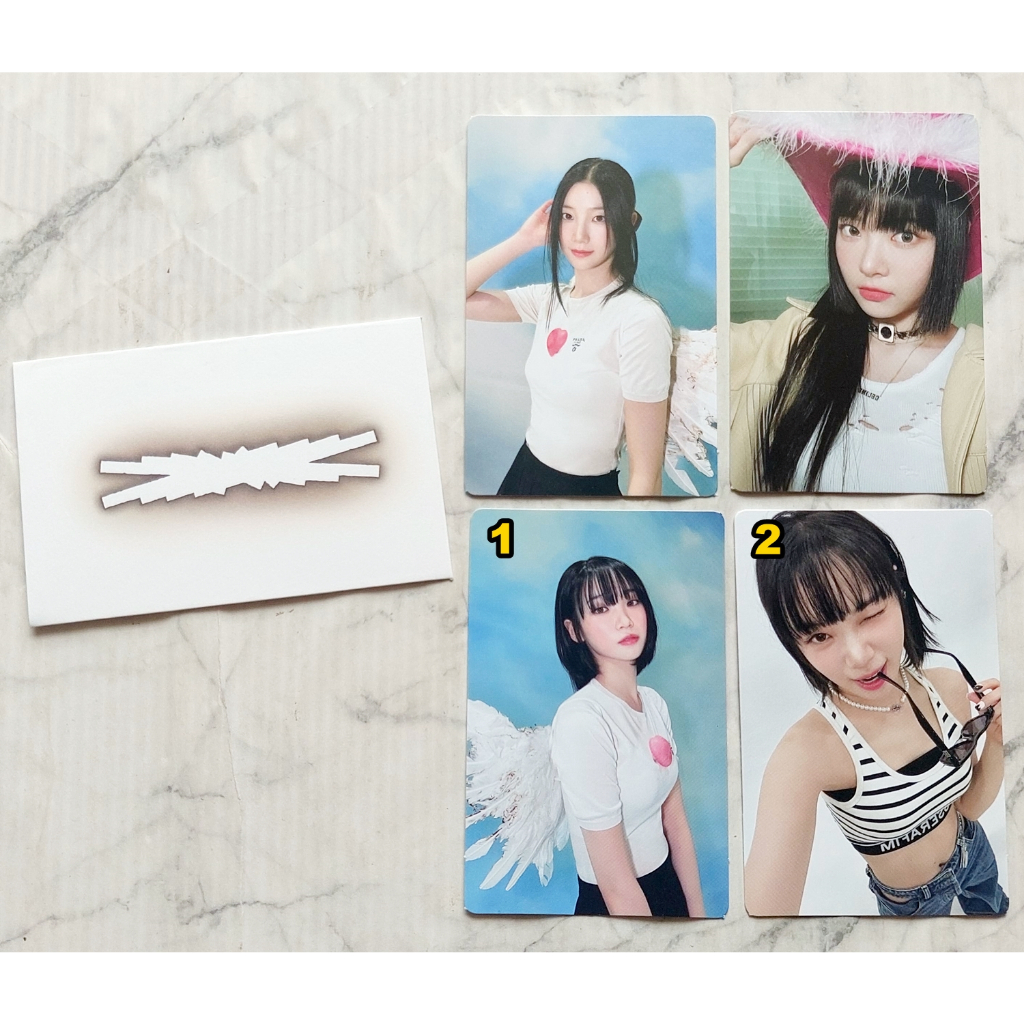 การ์ด + ซอง ของแท้ จาก CD อัลบั้ม LE SSERAFIM - UNFORGIVEN Album พร้อมส่ง Kpop Card Chaewon Eunchae 