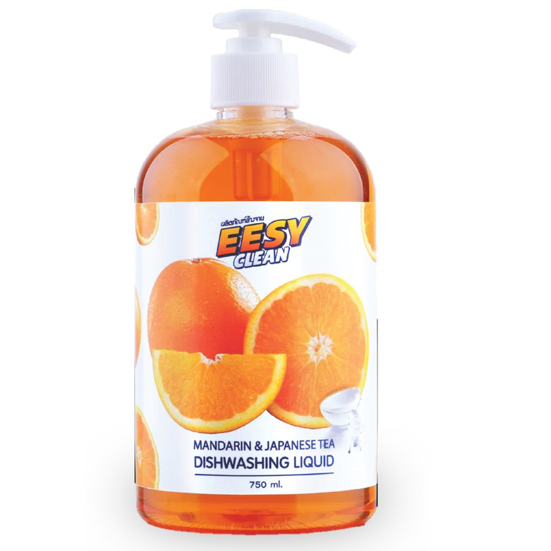 EESY Clean dishwashing liquid 750 ml. อีซี่คลีน น้ำยาล้างจานกลิ่นส้ม wl