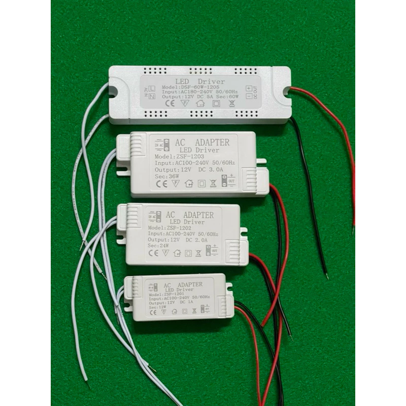 Leddriver อะแดปเตอร์ 12v 1A/12 วัตต์2A / 24W 3A/ 36W 5A/60W ไฟเข้าAc220-240vtodc12v พาวเวอร์ซัพพลาย