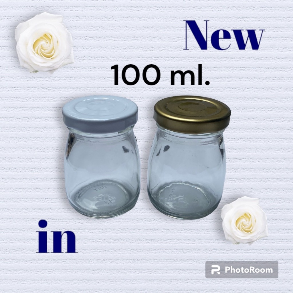 ขวดแก้วพุดดิ้ง กระปุกแก้วพุดดิ้ง 100 ml ฝาเกลียวล็อค