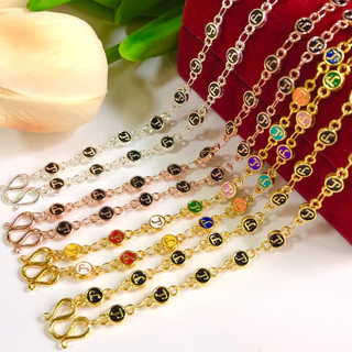 สร้อยคอหัวนะโม เม็ด 5 มิล สีเงิน สีทอง สีนาค (รุ่นขายดีตลอดกาล)