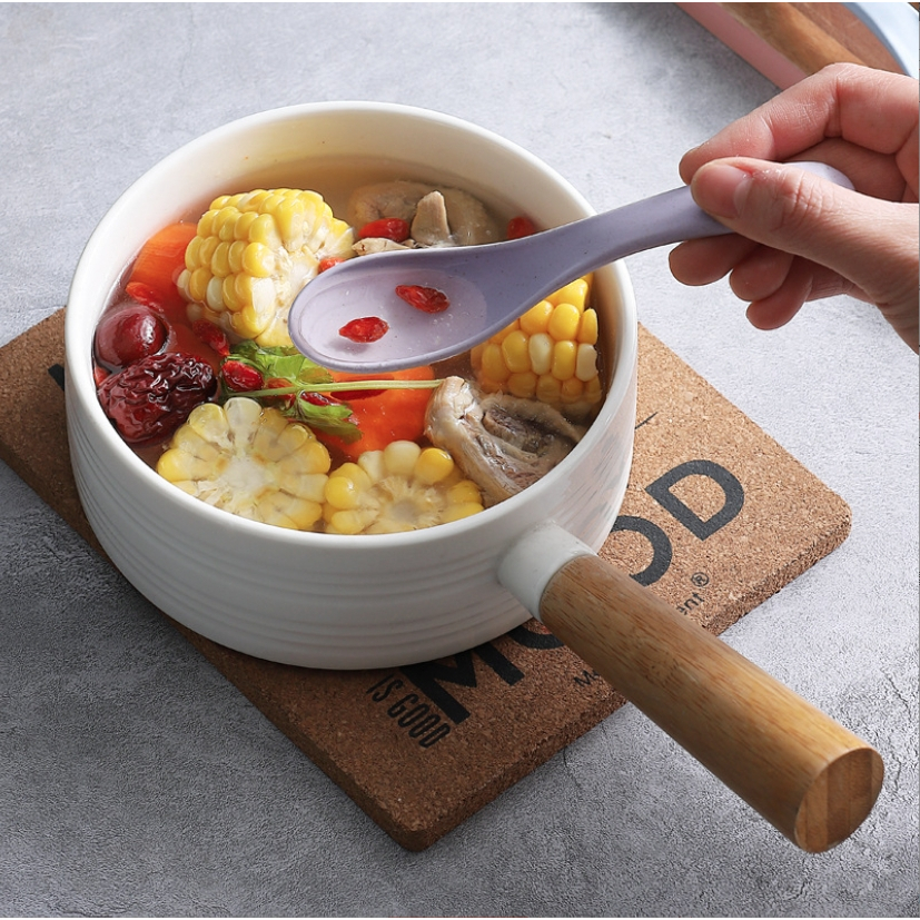 Spoon ช้อน ช้อนสั้น  ตักทานอาหารตักซุป ทำจากฟางข้าวสาลี แบบพกพา ราคา ถูกที่สุด ดีลบีเคเค แกลเลอรีภาพที่ 2