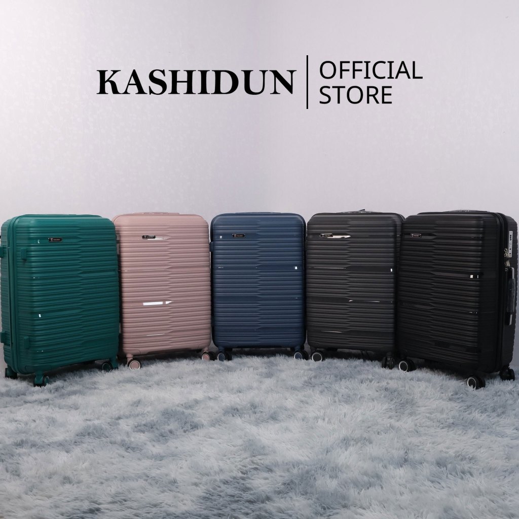 Kashidun  กระเป๋าเดินทางล้อลาก รุ่น T23 ขนาด 20 24 และ 28 นิ้ว วัสดุ PP 100% แข็งแรง ยืดหยุ่น บิดงอได้