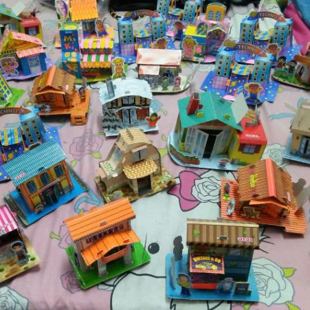บ้านกระดาษ ของเล่น diorama งาน DIY หลัง ละ 29 บาท สุ่ม 110223
