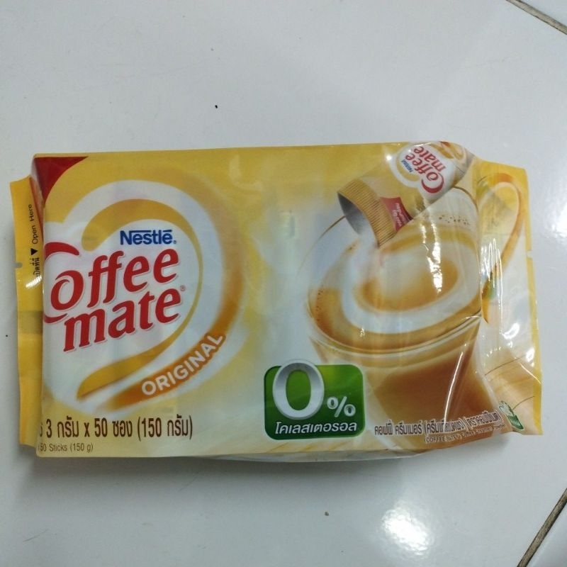 คอฟฟี่เมท ครีมเทียมชนิดผง ออริจินอล โคเลสเตอรอล0% นน.3ก.50ซอง หมดอายุ 04/08/2025