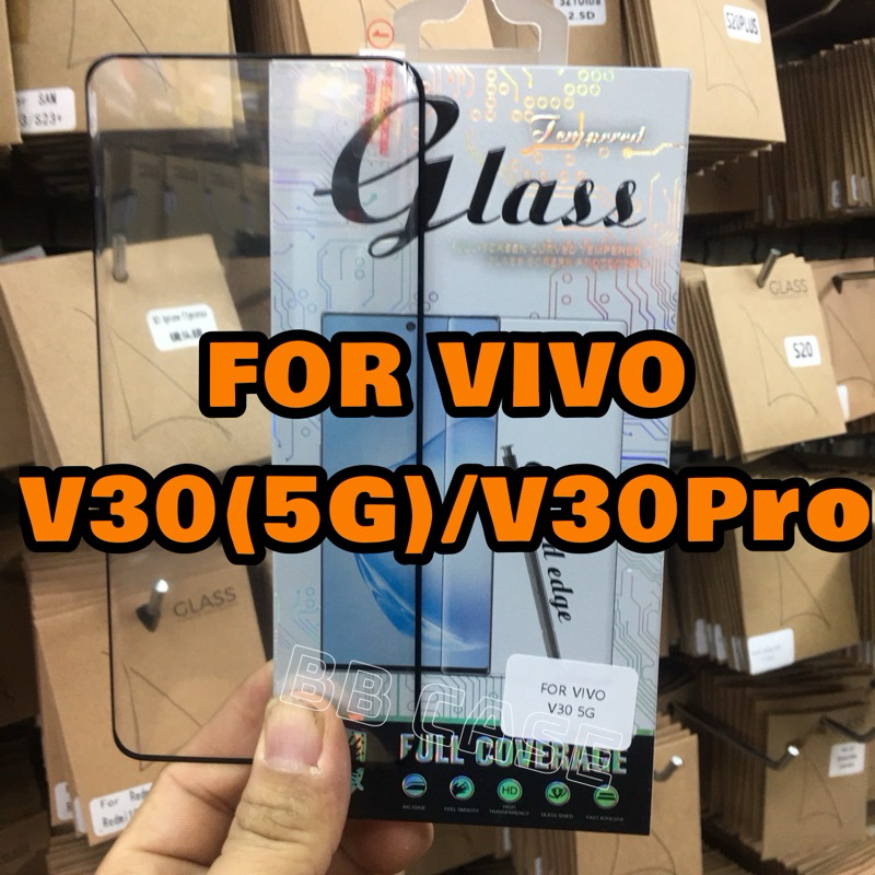 ฟิล์มกระจกกาวเต็ม รุ่น VIVO V30(5G)/V30Pro(5G) ฟิล์มกาวเต็มกันรอยขีดข่วน พร้อมอุปกรณ์ติดตั้ง สินค้าพร้อมส่งในไทย