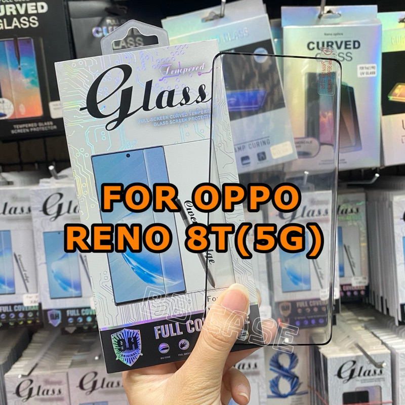 ฟิล์มกระจกกาวเต็ม รุ่น OPPO RENO 8T(5G) ฟิล์มกาวเต็มกันรอยขีดข่วน พร้อมอุปกรณ์ติดตั้ง สินค้าพร้อมส่งในไทย