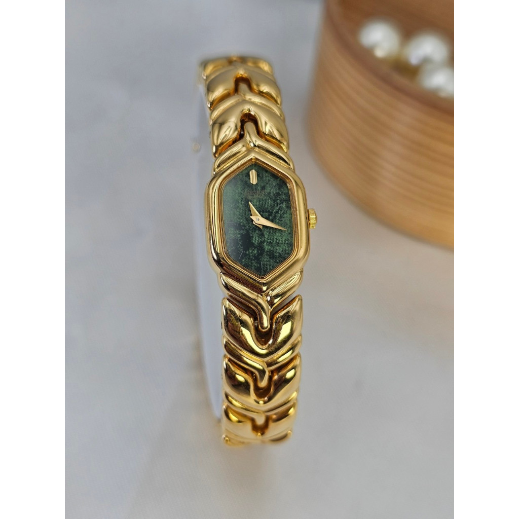 นาฬิกาข้อมือผู้หญิง SEIKO รุ่นSXNL62 Quartz  สแตนเลส( ทอง ) หน้าปัดสีเขียว *ประกันแท้*