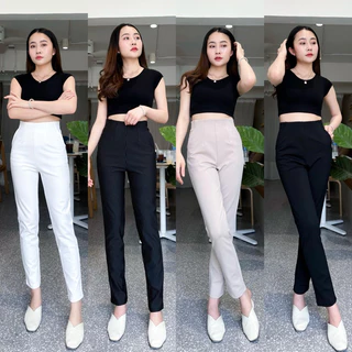 (พร้อมส่ง) Boy Slim Rochet กางเกงซิปหลังบอยสลิม ผ้าโรเชส ผ้ายืดหนา ยืดหยุ่น ไม่ต้องรีด